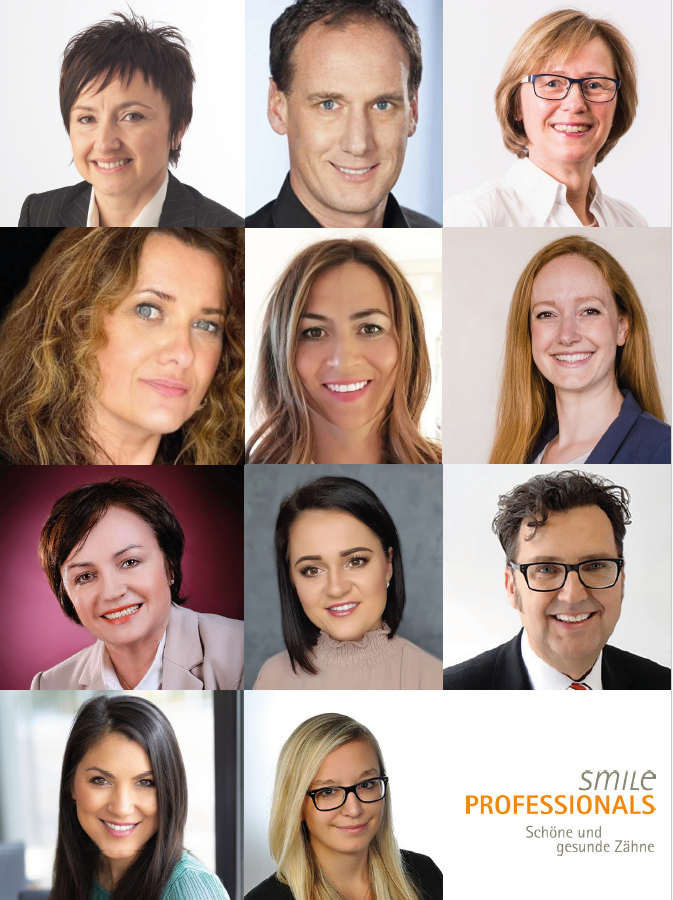 smilePROFESSIONALS Team – Experten für gesunde Zähne und erfolgreiche Zahnarztpraxen. Kompetente Spezialisten, die innovative Lösungen und individuelle Betreuung bieten, um Patienten bestmöglich zu versorgen und Praxen nachhaltig zu stärken. Vertrauen, Fachwissen und Teamarbeit stehen im Mittelpunkt für Ihren Erfolg.